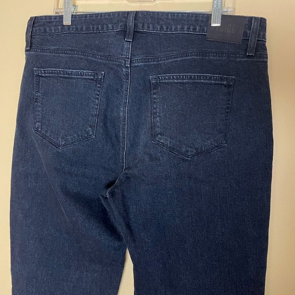 Paige Black Quartz Noella Straight Leg Boyfriend Jeans Women's 32 Stretch Denim - Picture 7 of 11